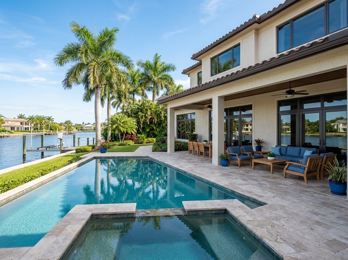 Waterfront estate in Port Royal Naples Florida monitored and cleaned by Neat Naples