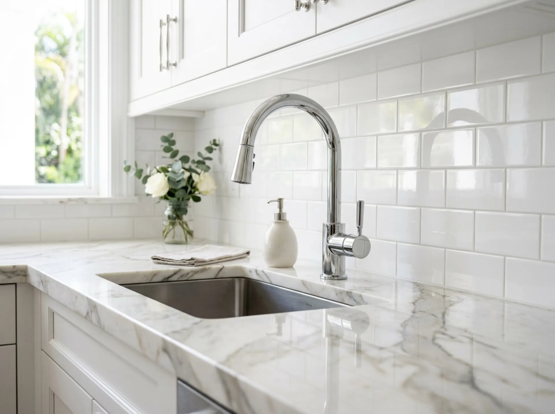 Detailed clean kitchen interior