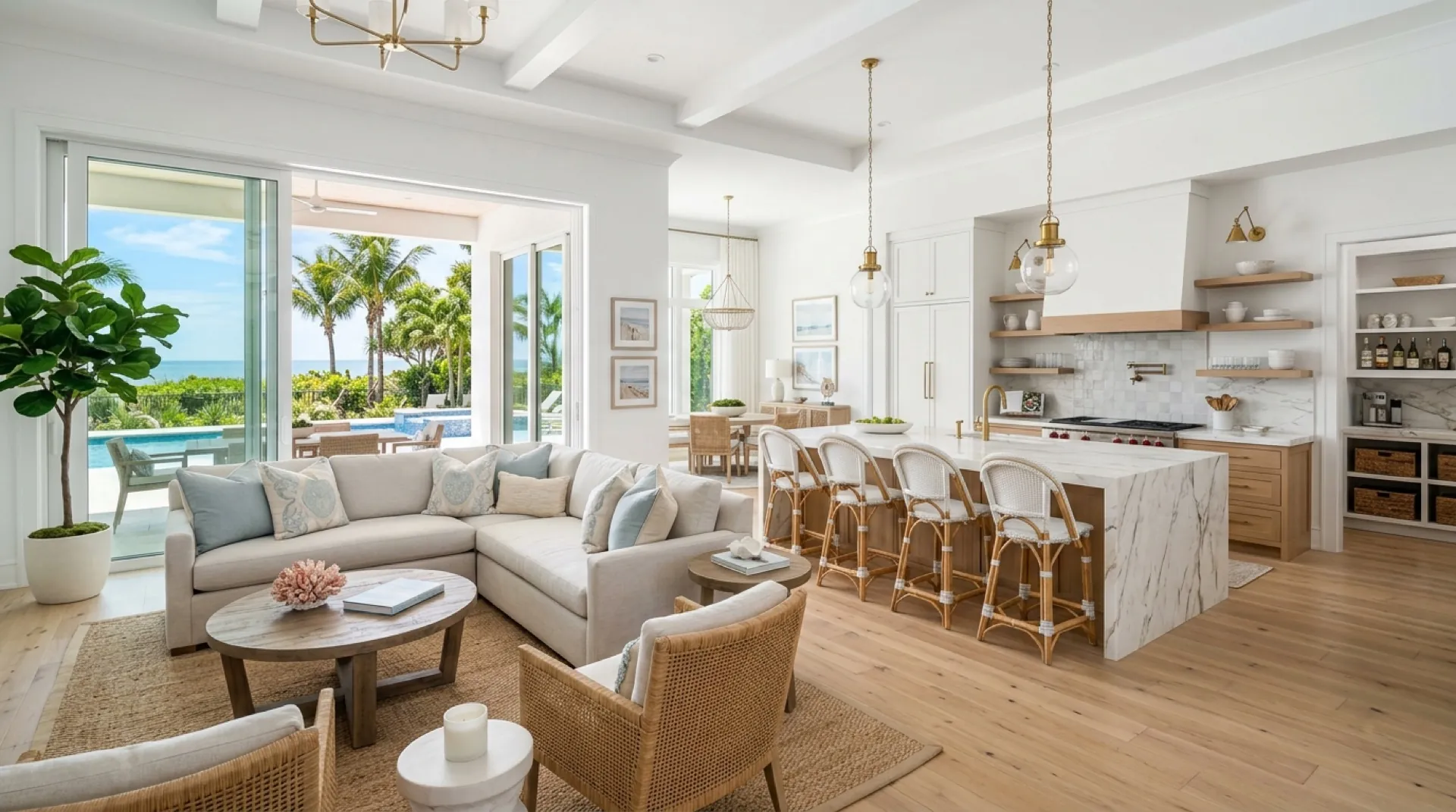 Bright professionally maintained residential living room